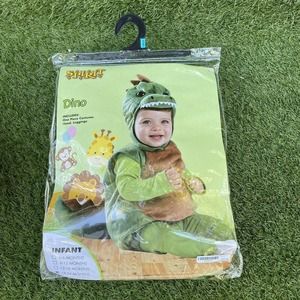 Spirit Halloween Baby Dino Costume head and body suit no leggings 18-24 months